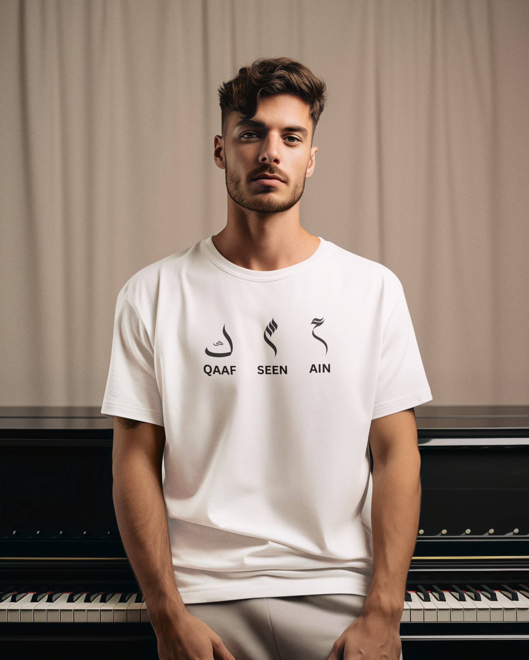 QAAF SEEN AIN Arabic Calligraphy T-Shirt