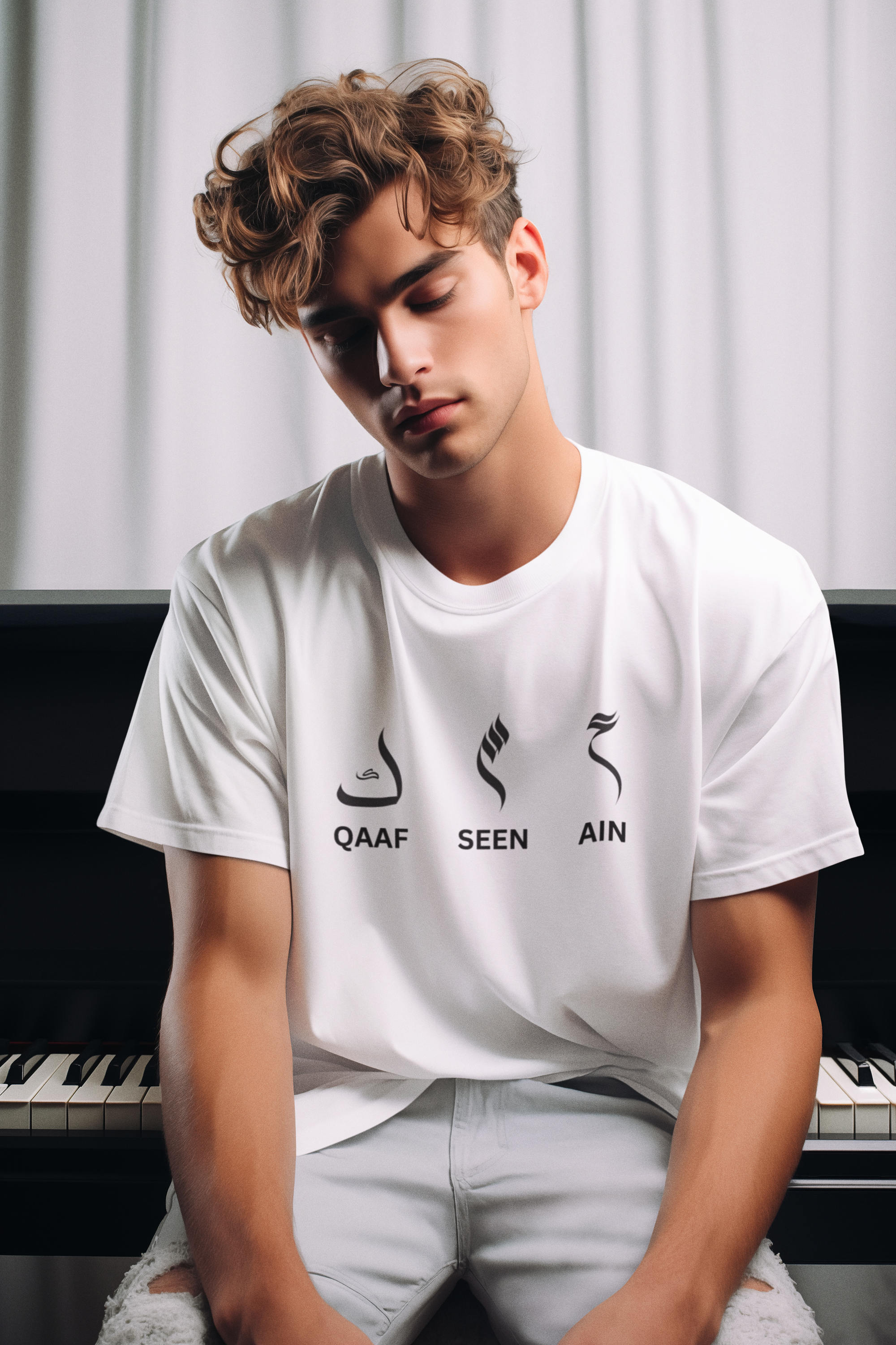 QAAF SEEN AIN Arabic Calligraphy T-Shirt